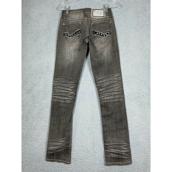 Vintage Pepe Jeans London Women's Jewel Embroidered 25 Jeans Gray United Kingdom - Picture 2 of 12